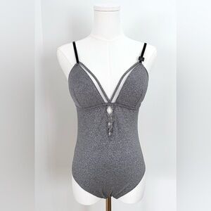NWT La Senza Silver Bodysuit Size M
